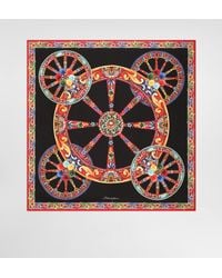 Dolce & Gabbana - 50X50 Carretto-Print Silk Twill Scarf - Lyst
