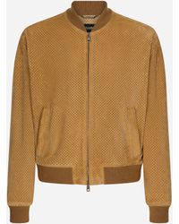 Dolce & Gabbana - Perforated Suede Jacket - Lyst
