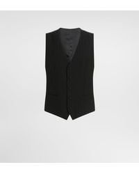 Dolce & Gabbana - Single-Breasted Striped Wool Jacquard Vest - Lyst