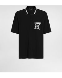Dolce & Gabbana - Cotton Polo-Shirt With Bandanna-Print Details - Lyst