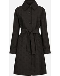 Dolce & Gabbana - Trenchcoat Aus Matelassé-Jacquard Dg-Logo - Lyst