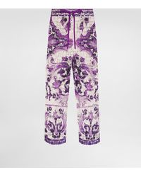 Dolce & Gabbana - Majolica-Print Crochet Lace Trousers - Lyst
