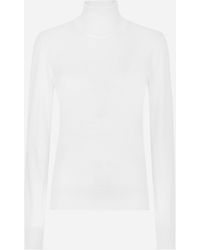Dolce & Gabbana - Cashmere And Silk Turtle-Neck Sweater - Lyst