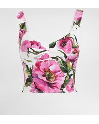 Dolce & Gabbana - Top With Floral Pattern - Lyst