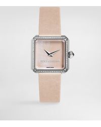 Dolce & Gabbana - Sofia Steel Watch With Colorless Diamonds - Lyst