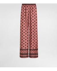 Dolce & Gabbana - Pantalon De Pyjama En Satin De Soie Jacquard Avec Logo Dg All-Over - Lyst