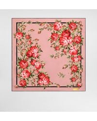 Dolce & Gabbana - Rose Bouquet-Print Silk Twill Scarf 70X70 - Lyst