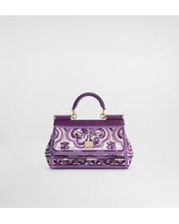 Dolce & Gabbana - Small Sicily Handbag With Majolica Embroidery - Lyst