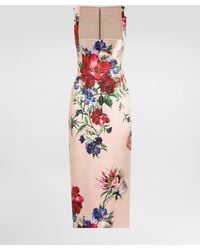 Dolce & Gabbana - Printed Satin Dress - Lyst