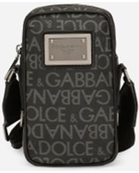 Dolce & Gabbana - Small Coated Jacquard Crossbody Bag - Lyst