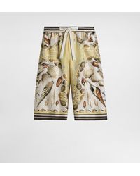 Dolce & Gabbana - Printed Silk Twill Trousers - Lyst