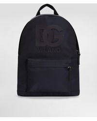 Dolce & Gabbana - Nylon Backpack With Logo - Lyst