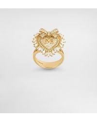 Dolce & Gabbana - Devotion Ring 18 Carat And Diamonds - Lyst