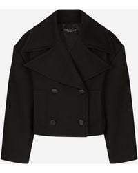 Dolce & Gabbana - Cropped Jacket With Double-Breasted Design - Lyst