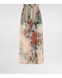 Dolce & Gabbana - Longuetterock Aus Chiffon Blumenprint - Lyst