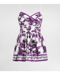 Dolce & Gabbana - Short Printed Dress - Lyst