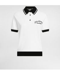 Dolce & Gabbana - Short Cotton Piqué Polo-Shirt With Dg Logo Embroidery - Lyst