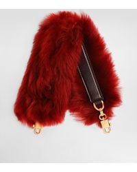 Dolce & Gabbana - Shearling And Palmellato Calfskin Bag Shoulder Strap - Lyst