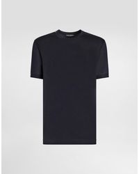 Dolce & Gabbana - Silk Jersey T-Shirt - Lyst