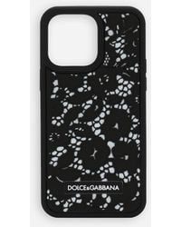 Dolce & Gabbana - Cover Iphone 14 Pro Max Aus Gummi Spitze - Lyst
