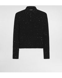 Dolce & Gabbana - Knit Polo Shirt With Sequins - Lyst