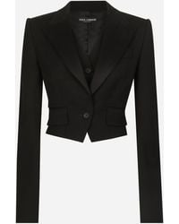 Dolce & Gabbana - Wool Cady Tailored Blazer - Lyst