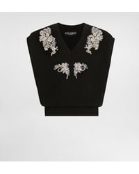 Dolce & Gabbana - Cable-Knit Wool Vest - Lyst