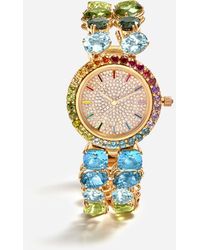 Dolce & Gabbana Uhr mit mehrfarbigen edelsteinen - Weiß