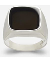 Dolce & Gabbana White Gold Signet Ring - Purple
