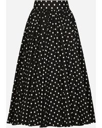 Dolce & Gabbana - Gonna Longuette A Ruota - Lyst