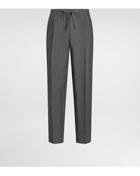 Dolce & Gabbana - Washed Linen Canvas Jogging Trousers - Lyst