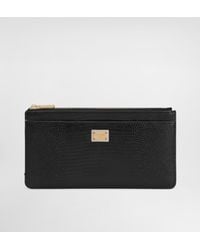 Dolce & Gabbana - Kartenetui Aus Leder Mit Leguanprägung - Lyst