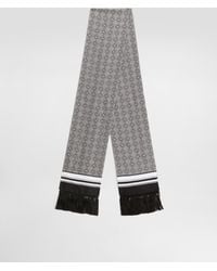 Dolce & Gabbana - Silk Twill Scarf With Micro-Design And Logo - Lyst