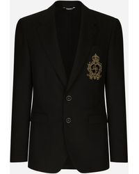Dolce & Gabbana - シングルブレストブレザー ウール＆カシミア Dgパッチ - Lyst
