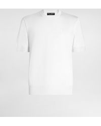 Dolce & Gabbana - Dgエンブロイダリー シルク ラウンドネック セーター - Lyst