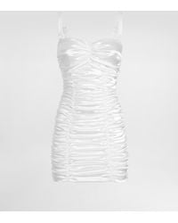 Dolce & Gabbana - Draped Satin Mini Dress - Lyst
