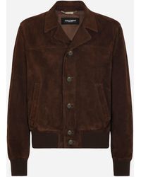 Dolce & Gabbana - Dolce & Gabbana Suede Jacket - Lyst