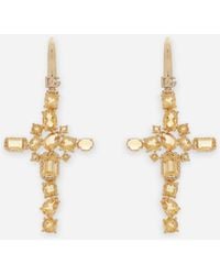 Dolce & Gabbana - Monochrome Earrings 18-Carat And Citrine Quartz - Lyst