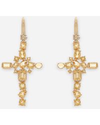 Dolce & Gabbana - アンナ イヤリング 18Kイエローゴールド シトリンクォーツ - Lyst