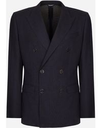 Dolce & Gabbana - Double-Breasted Virgin Wool Taormina-Fit Jacket - Lyst