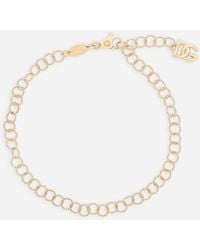 Dolce & Gabbana - Gliederarmband Aus Kordeldraht Alphabet Aus Gelbgold 18 Kt - Lyst