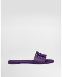 Dolce & Gabbana - Dg Rubber Slides - Lyst