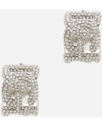 Dolce & Gabbana - Embellished Dg Millennials Logo Earrings - Lyst