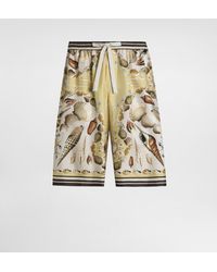 Dolce & Gabbana - Printed Silk Twill Trousers - Lyst