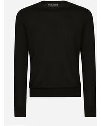 Dolce & Gabbana - ロゴ シルク ラウンドネック セーター - Lyst