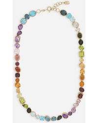 Dolce & Gabbana - Multicolor Gemstone Rainbow Necklace - Lyst