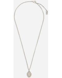 Dolce & Gabbana - Pendant Necklace With Crystals - Lyst