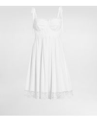 Dolce & Gabbana - Short Poplin Dress - Lyst