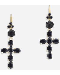 Dolce & Gabbana - Devotion Earrings 18 Carat, Diamonds And Pearls - Lyst