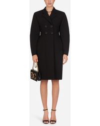 Dolce & Gabbana Double-breasted Woollen Coat - Black